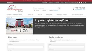 Sign in to myVision - Vision West Nottinghamshire College - Mansfield