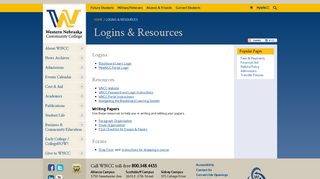 Logins & Resources | Western Nebraska Community College