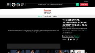 American Masters - The Essential Ingredients for an August Wilson Play