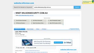 wnet.wilsonsecurity.com.au at WI. Login | Wilson Security