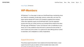 WP-Members - RocketGeek