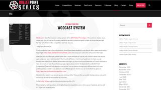 WODcast System – Bullet Point Competition Series