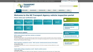 VIRMs - NZTA Vehicle Portal
