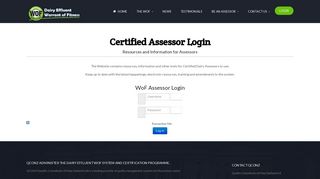 Certified Assessor Login - Effluent WOF