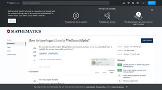 How to type logarithms in Wolfram|Alpha? - Mathematics Stack Exchange