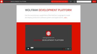 Wolfram Development Platform (Open Cloud)
