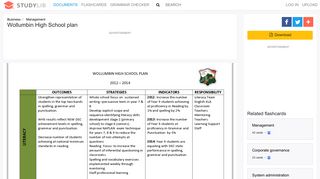 Wollumbin High School plan - studylib.net