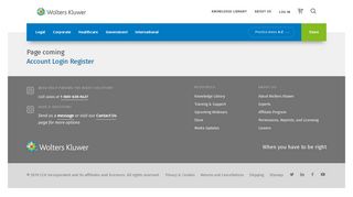 Account Login Register | Wolters Kluwer Legal & Regulatory
