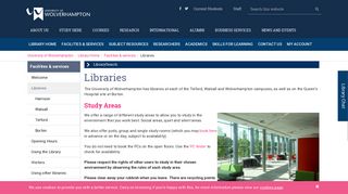 Libraries - University of Wolverhampton