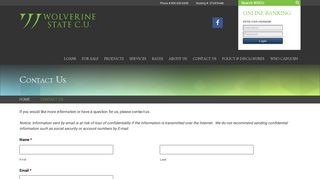Wolverine State Credit Union Contact Us