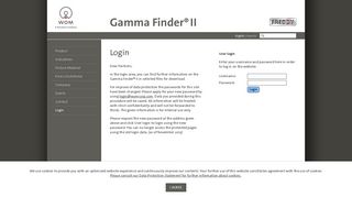Login : W.O.M. WORLD OF MEDICINE GmbH - Gamma Finder