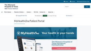 MyHealthONE Patient Portal | Woman's Hospital of Texas