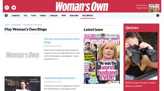 Play Woman's Own Bingo Archives - Woman's own