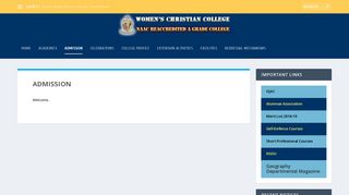Admission | Women's Christian College
