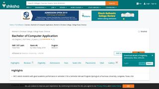 Bachelor of Computer Application by Women's Christian College ...