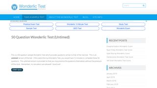 50 Question Wonderlic Test (Untimed) | WTS - Wonderlic Test Sample