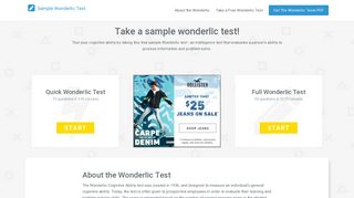 Sample Wonderlic Test