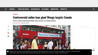 Controversial online loan giant Wonga targets Canada - Macleans.ca