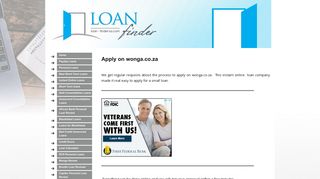 Apply on wonga.co.za | instant online loan - Loan Finder SA