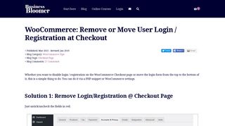 WooCommerce: Remove or Move Login/Registration at Checkout