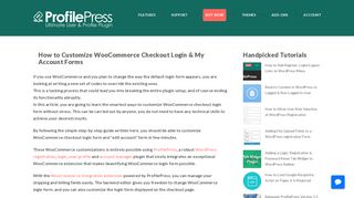 How to Customize WooCommerce Checkout Login & My Account ...