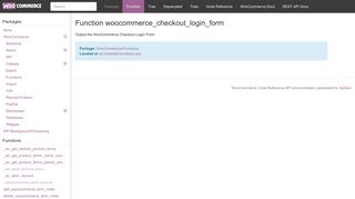 Function woocommerce_checkout_login_form - WooCommerce Docs