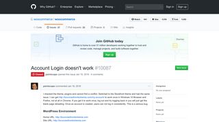 Account Login doesn't work · Issue #10087 · woocommerce ... - GitHub