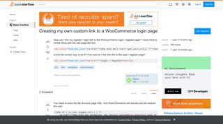 Creating my own custom link to a WooCommerce login page - Stack ...