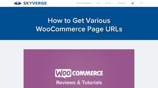 How to Get Various WooCommerce Page URLs - SkyVerge