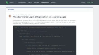 WooCommerce Login & Registration on separate pages | Treehouse ...
