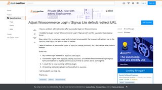 Adjust Woocommerce Login / Signup Lite default redirect URL ...