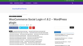 Download Free WooCommerce Social Login v1.8.2 - WordPress plugin