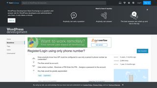 registration - Register/Login using only phone number? - WordPress ...