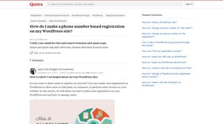 How to make a phone number based registration on my WordPress site ...
