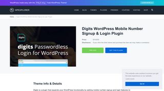 Digits WordPress Mobile Number Signup & Login Plugin - WPExplorer