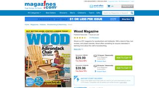 Wood Magazine Subscription Discount | Magazines.com