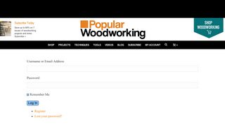 Login | Popular Woodworking Magazine