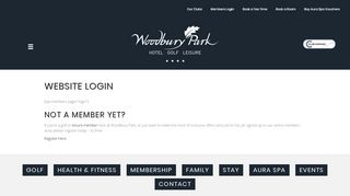 Website Login - Woodbury Park