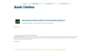 Woodforest National Bank Online Banking Sign-In - Bank Online
