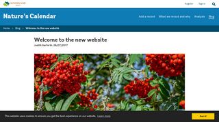 Welcome to the new website - Nature's Calendar - The Woodland Trust