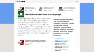 Woodlands Bank Online Banking Login - CC Bank