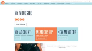 My Woodside -- Manage Your Health Club Membership