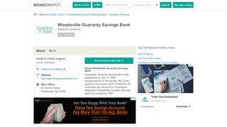 Woodsville Guaranty Savings Bank - 9 Locations, Hours, Phone ...
