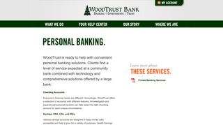WoodTrust Bank: Personal Banking