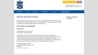 Member Benefits Program - Woollahra Golf ClubWoollahra Golf Club