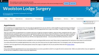 Appointments - Woolston Lodge Surgery