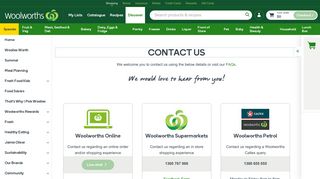Contact Us | Woolworths