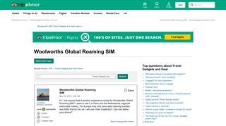 Woolworths Global Roaming SIM - Travel Gadgets and Gear Forum ...