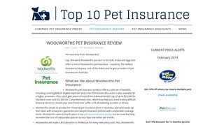 Woolworths Pet Insurance Review - Top 10 Pet Insurance
