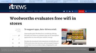 Woolworths evaluates free wifi in stores - Software - Telco/ISP - iTnews